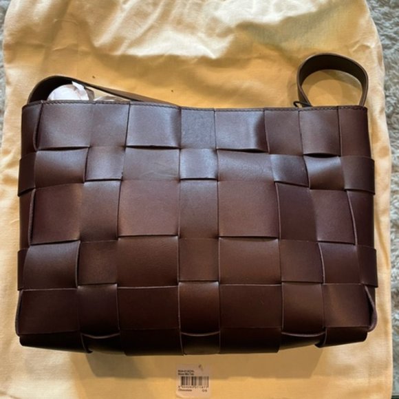 St. Agni Handbags - St. Agni Woven Mini Tote - Chocolate